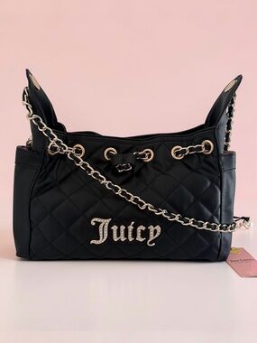 Juicy Couture Black Fashion Icon Large Bucket Bag